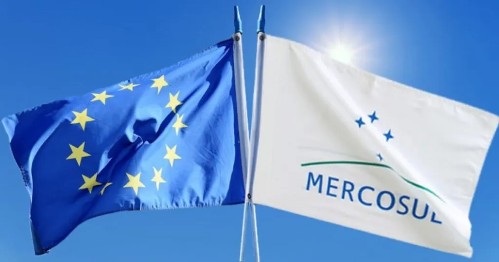 Bandeira União Européia e Mecosul