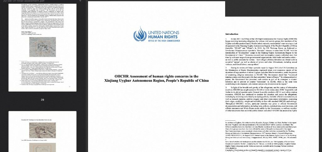Доклад на ООН за Китай