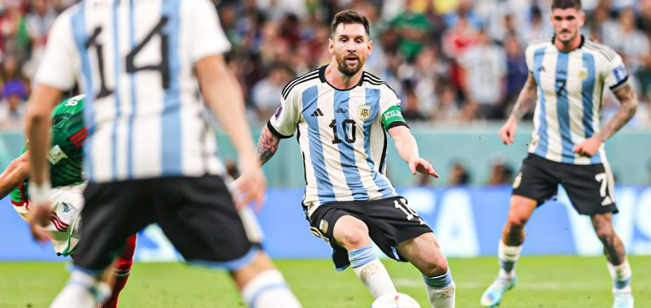 Messi joue pour l'Argentine