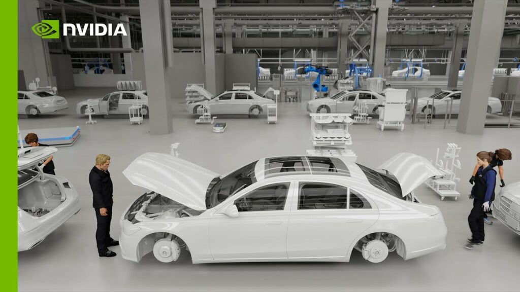 Mercedes-Benz quer usar o metaverso na produção de veículos (Reprodução NVIDIA)