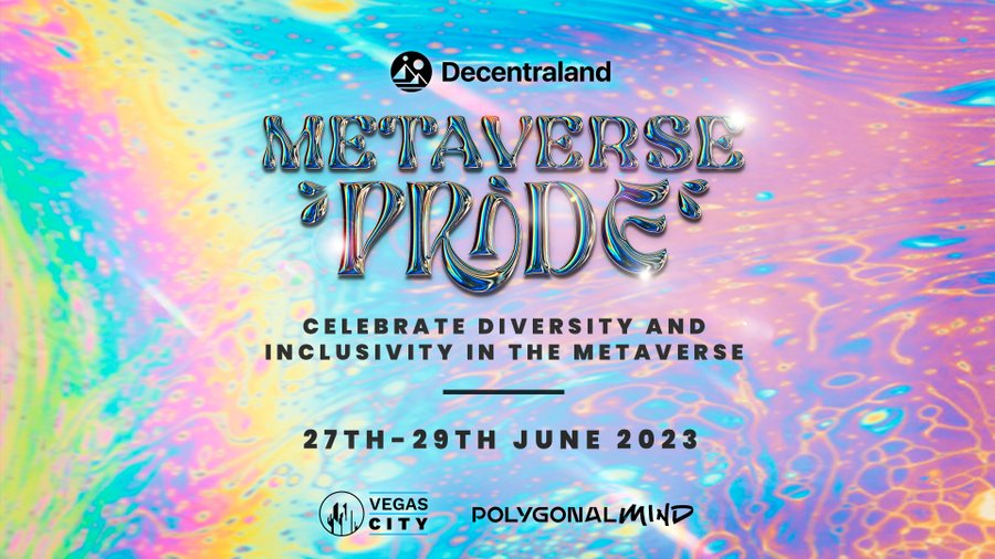 Metaverso Decentraland نے LGBTQIA+ کمیونٹی کو شامل کرنے پر توجہ مرکوز کرنے والے ایونٹ کا اعلان کیا (ٹویٹر پر تولید)