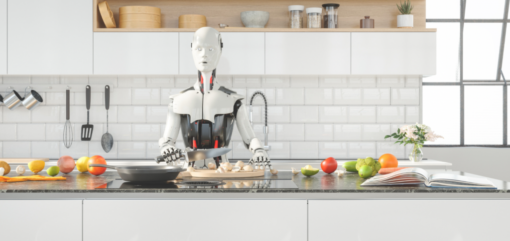 AI robot yemek pişirme