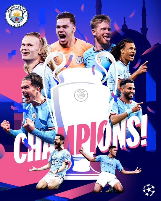 Manchester City leva Liga dos Campeões pela primeira vez (reprodução))