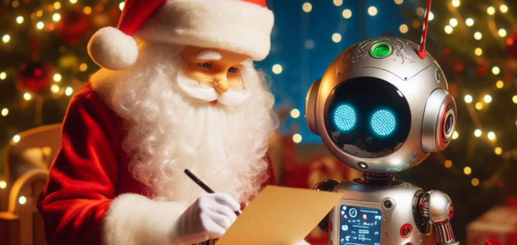 Papai Noel contrata robô de IA para ajudar com cartas de Natal