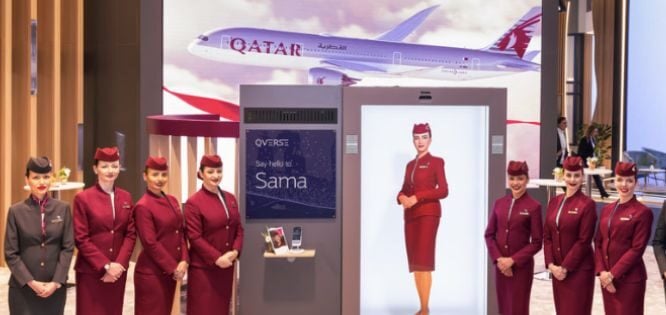 가상 승무원: 카타르항공, 최초의 인공지능 승무원 'Sama 2.0' 선보여