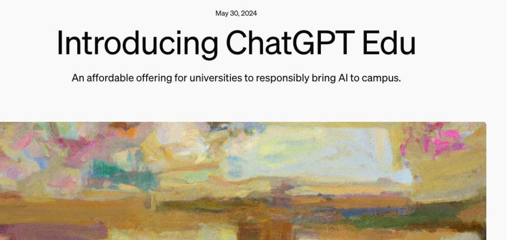 ChatGPT 埃德： OpenAI 正在制作 ChatGPT 学校和非营利组织更容易使用