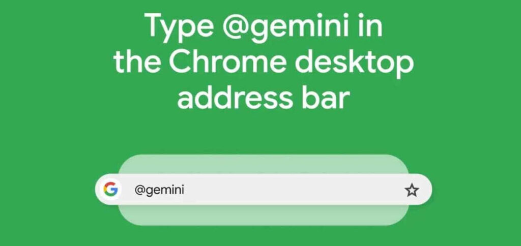 الاختصار Gemini يصل إلى Google الكروم