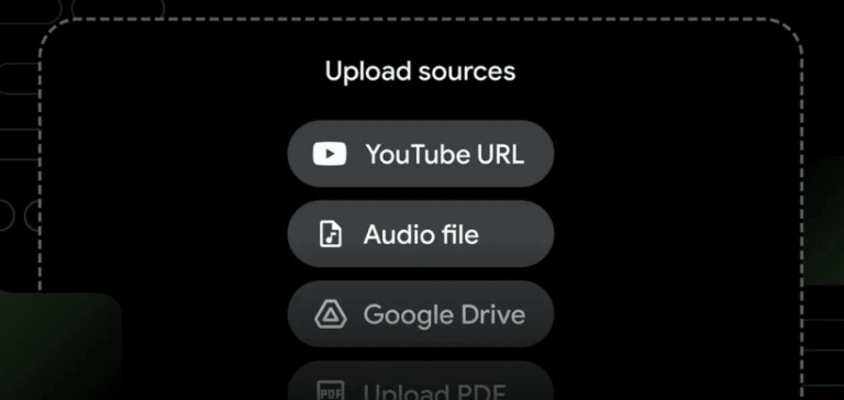 NotebookLM agora suporta YouTube e arquivos de áudio