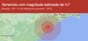 Usuários do Twitter relatam tremores no litoral sul de SP